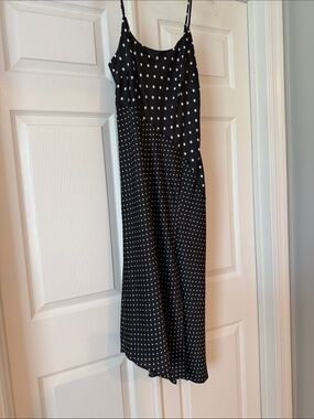 a new day Black Polka Dot Maxi Slip Dress